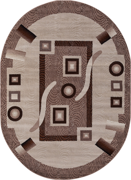 Российский овальный ковёр d043 BEIGE