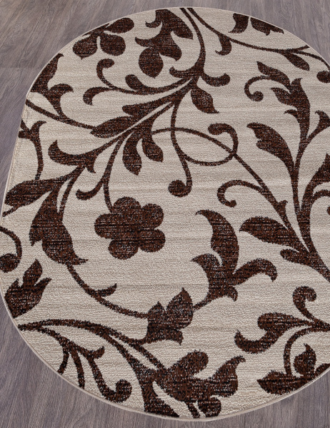 Российский овальный ковёр d184 BEIGE