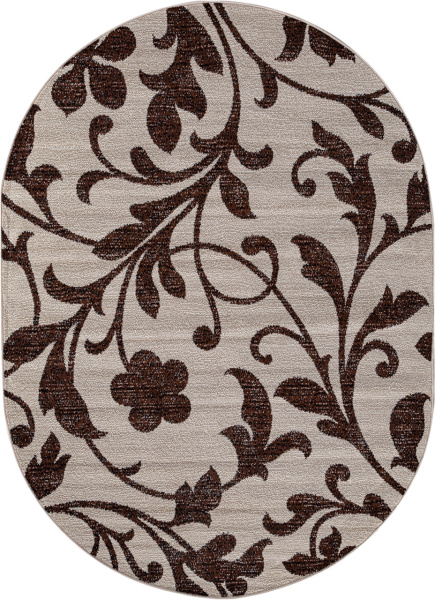 Российский овальный ковёр d184 BEIGE