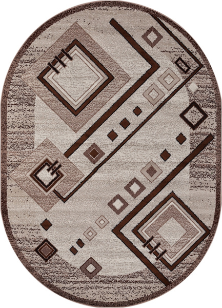 Российский овальный ковёр d188 BEIGE