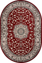 Российский овальный ковёр d412 RED
