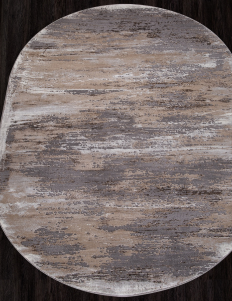 Российский овальный ковёр 3271 GRAY-BEIGE