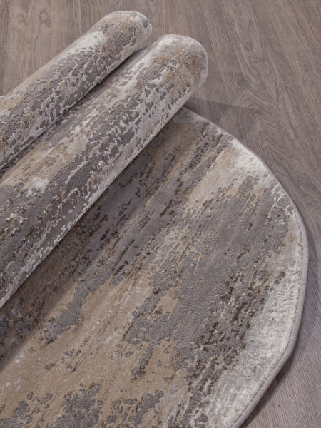 Российский овальный ковёр 3271 GRAY-BEIGE