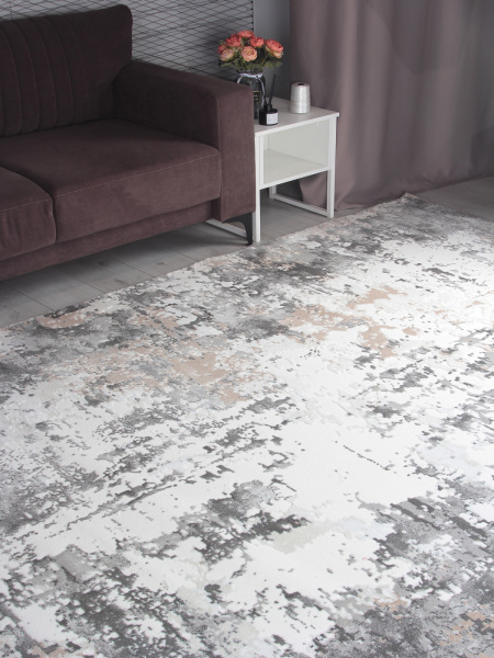 Российский прямоугольный ковёр 3319 GRAY