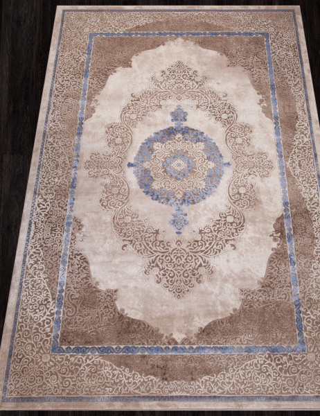 Российский прямоугольный ковёр 3419 BEIGE-BLUE