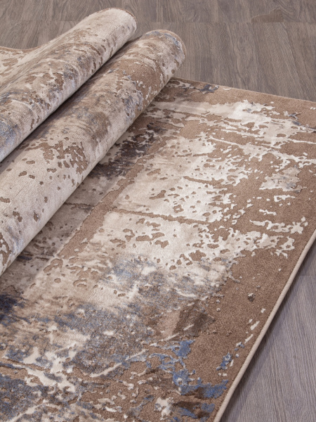 Российский прямоугольный ковёр 3433 BEIGE-BLUE