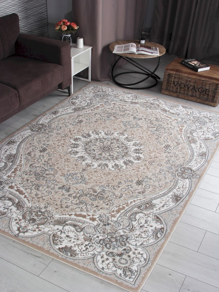 Российский прямоугольный ковёр F648 CREAM