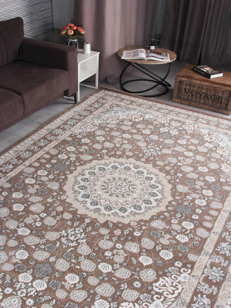 Российский прямоугольный ковёр F654 LIGHT BEIGE