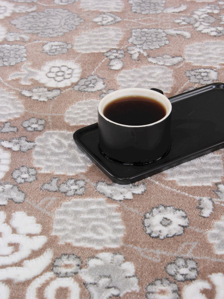 Российский прямоугольный ковёр F654 LIGHT BEIGE