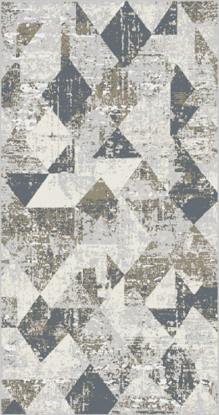 Российский прямоугольный ковёр F655 GRAY-BEIGE