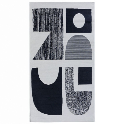 Турецкий прямоугольный ковёр  6212/1 WHITE/BLACK