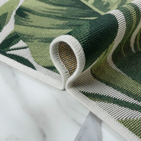 Турецкий прямоугольный ковёр 6240-01 GREEN/WHITE