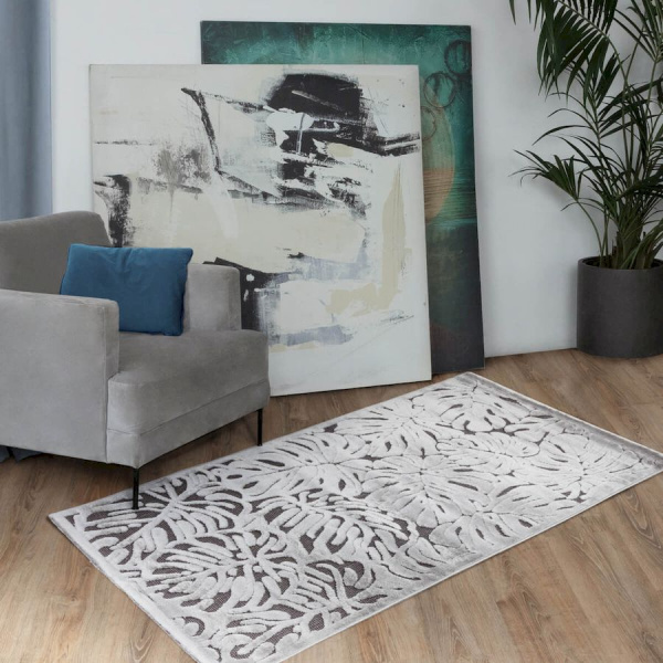 Турецкий прямоугольный ковёр  4069C GREY/GREY
