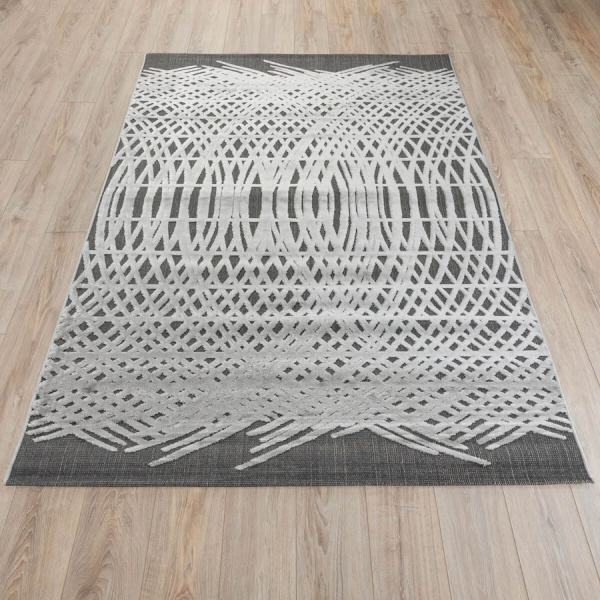 Турецкий прямоугольный ковёр  9173A GREY/GREY