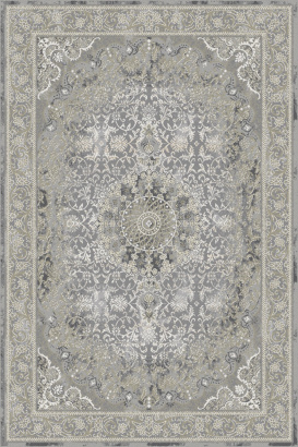 Российский прямоугольный ковёр F605 GRAY-GREEN