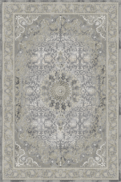 Российский прямоугольный ковёр F605 GRAY-GREEN