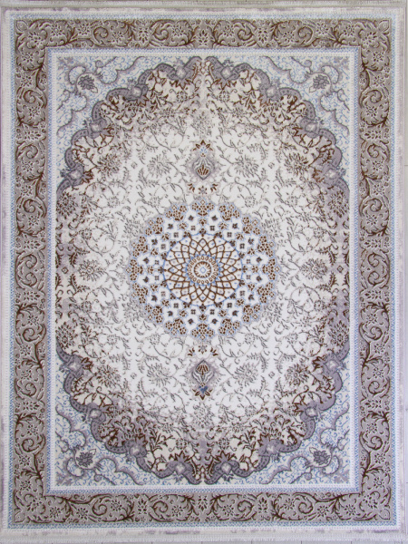 Российский прямоугольный ковёр F605 GREEN-L.BLUE