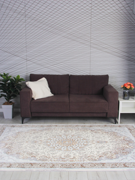 Российский прямоугольный ковёр F605 GREEN-L.BLUE