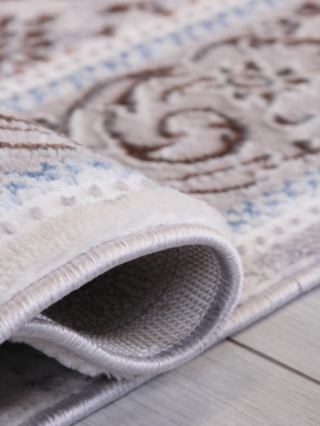 Российский прямоугольный ковёр F605 GREEN-L.BLUE