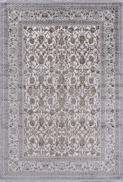 Российский прямоугольный ковёр F608 GRAY-GREEN