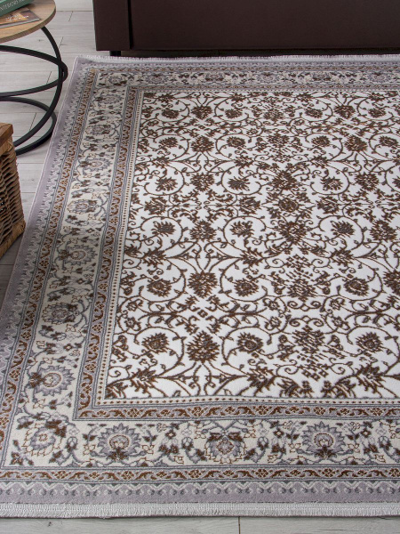 Российский прямоугольный ковёр F608 GRAY-GREEN