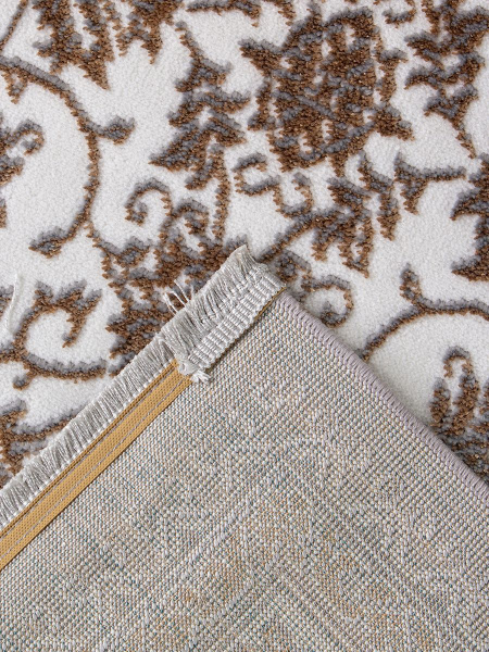 Российский прямоугольный ковёр F608 GRAY-GREEN