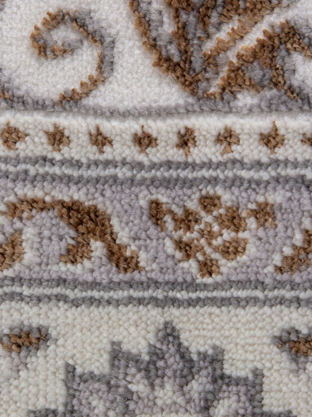 Российский прямоугольный ковёр F608 GRAY-GREEN