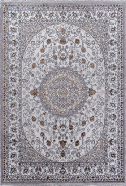 Российский прямоугольный ковёр F611 GRAY-GREEN