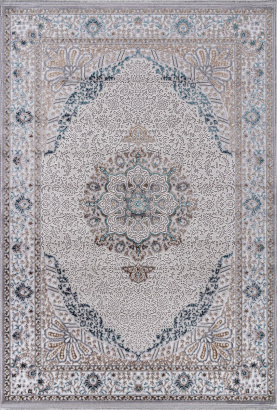 Российский прямоугольный ковёр F637 GREEN-BLUE