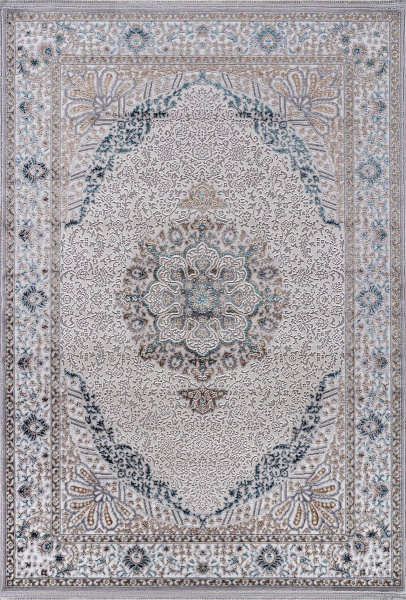 Российский прямоугольный ковёр F637 GREEN-BLUE