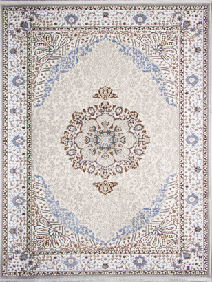 Российский прямоугольный ковёр F637 GREEN-L.BLUE