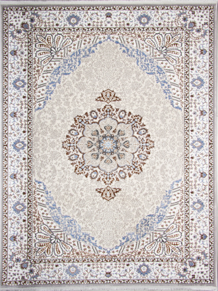 Российский прямоугольный ковёр F637 GREEN-L.BLUE