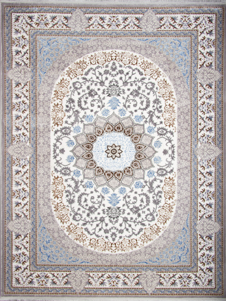 Российский прямоугольный ковёр F638 GREEN-L.BLUE