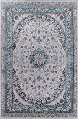 Российский прямоугольный ковёр F639 GREEN-BLUE