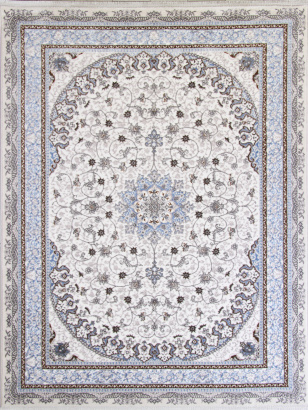 Российский прямоугольный ковёр F639 GREEN-L.BLUE