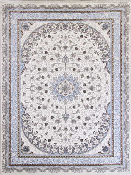 Российский прямоугольный ковёр F639 GREEN-L.BLUE