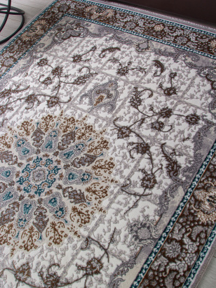 Российский прямоугольный ковёр F640 GREEN-BLUE