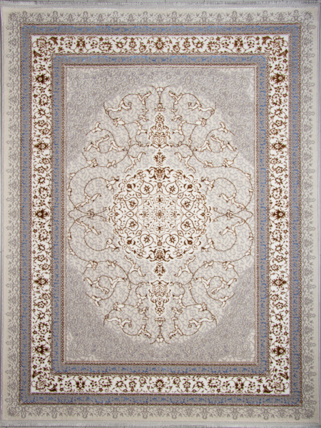 Российский прямоугольный ковёр F641 GREEN-L.BLUE