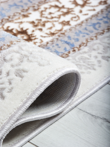 Российский прямоугольный ковёр F641 GREEN-L.BLUE