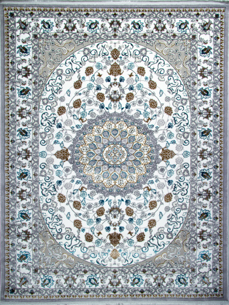 Российский прямоугольный ковёр K611 GRAY-BLUE