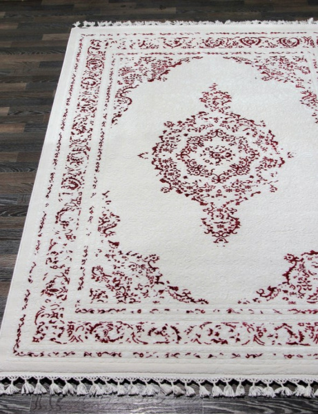 Турецкий прямоугольный ковёр 07855A FUCHSIA / WHITE