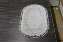 Турецкий овальный ковёр 07857A BROWN / WHITE