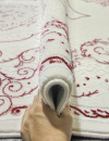 Турецкий прямоугольный ковёр 07857A FUCHSIA /WHITE