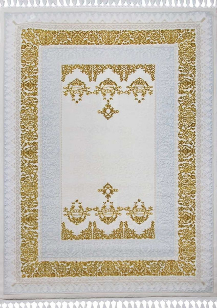 Турецкий прямоугольный ковёр 08074A BLUE / GOLD