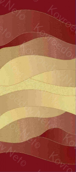 Узбекский прямоугольный ковёр 4135-37 cream/red