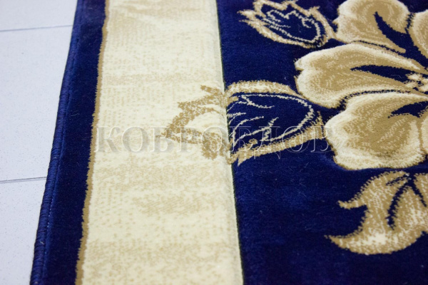 Узбекский прямоугольный ковёр 4147-13 blue/cream