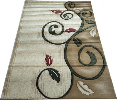Турецкий прямоугольный ковёр 3004-CREAM/D.BEIGE