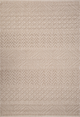 Турецкий прямоугольный ковёр 23180A WHITE / D.BEIGE
