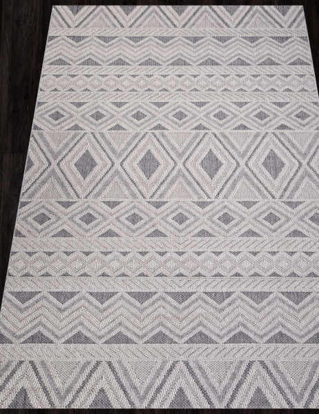 Турецкий прямоугольный ковёр 25186A BLUE / GREY