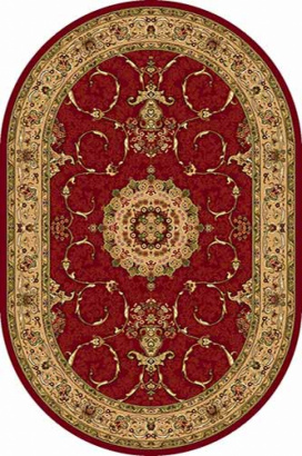 Российский овальный ковёр d034 RED